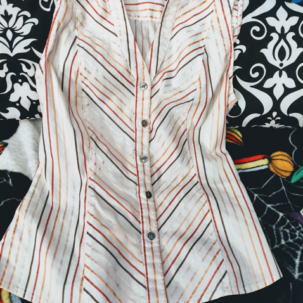 ♥️ Multi Colored Button Down Tank Top ❤️